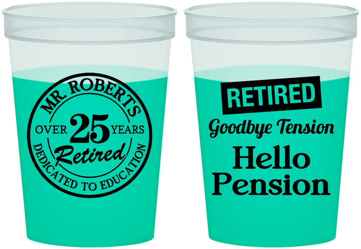 Custom Retirement 16 oz Color Changing Cups - Teacher | 150024