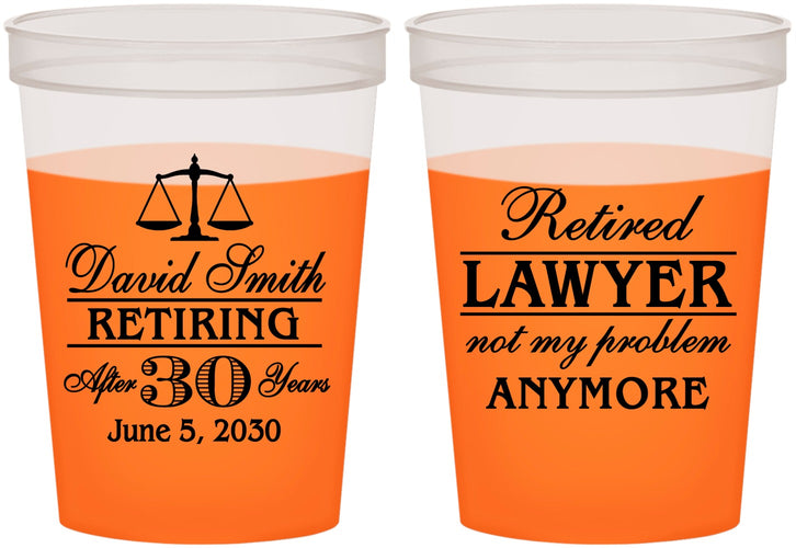 Custom Retirement 16 oz Color Changing Cups - Lawyer | 150025