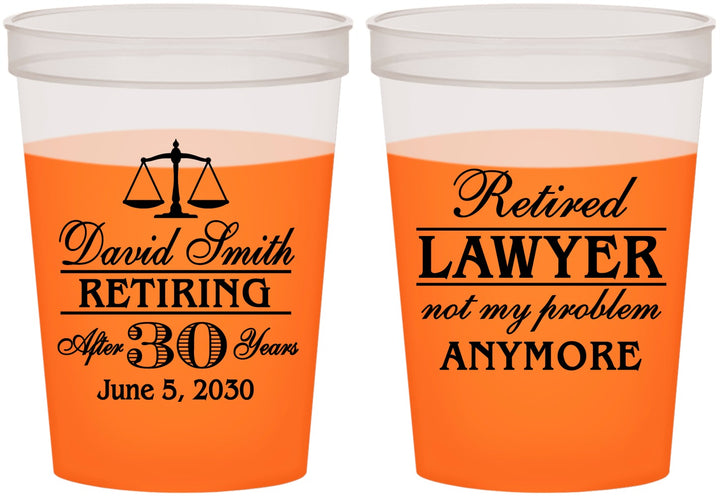 Custom Retirement 16 oz Color Changing Cups - Lawyer | 150025