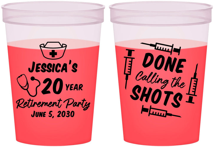 Custom Retirement 16 oz Color Changing Cups - Nurse | 150026