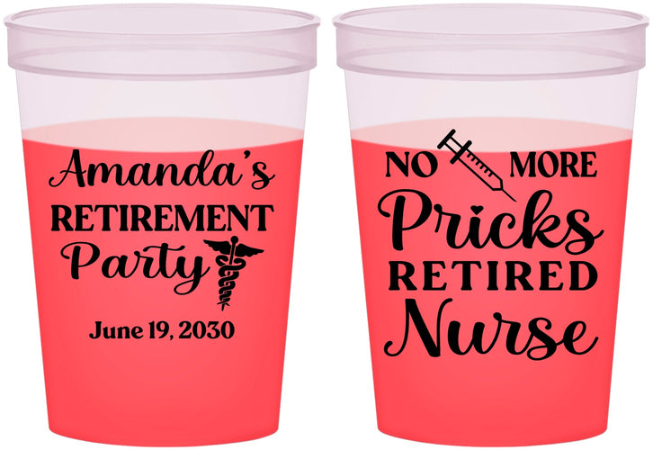 Custom Retirement 16 oz Color Changing Cups - Nurse | 150027