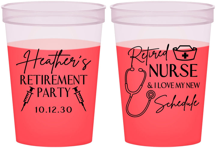 Custom Retirement 16 oz Color Changing Cups - Nurse | 150028