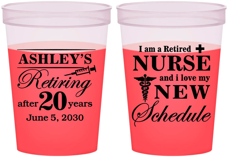 Custom Retirement 16 oz Color Changing Cups - Nurse | 150029