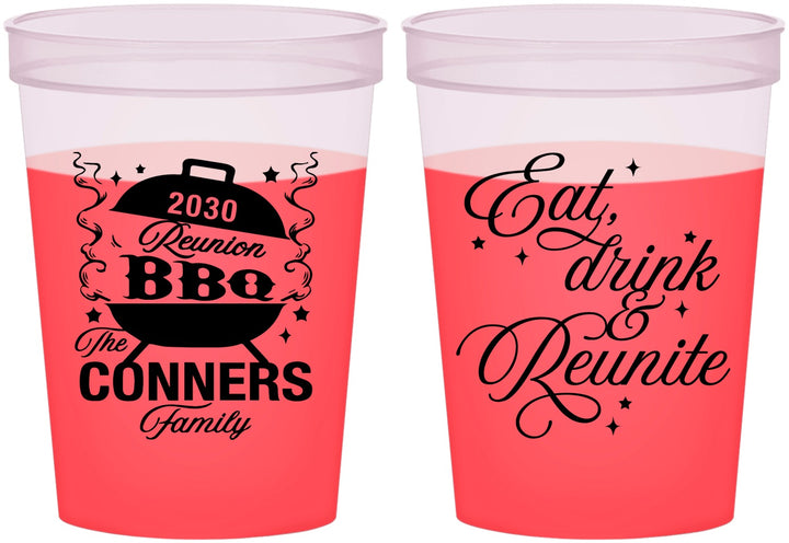 Custom Family Reunion 16 oz Color Changing Cups - Bbq Eat Drink Reunite | 160000