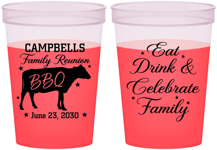 Custom Family Reunion 16 oz Color Changing Cups - Bbq Eat Drink | 160004