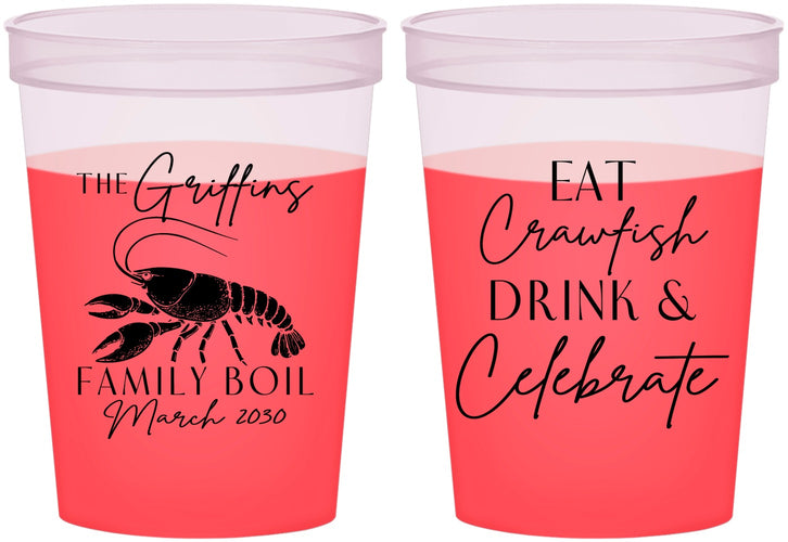 Custom Family Reunion 16 oz Color Changing Cups - Crawfish Boil | 160007