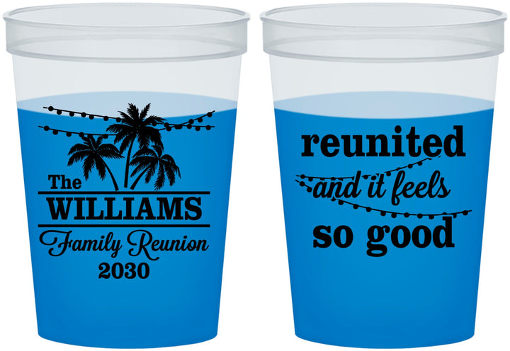 Custom Family Reunion 16 oz Color Changing Cups - Beach Reunited | 160010