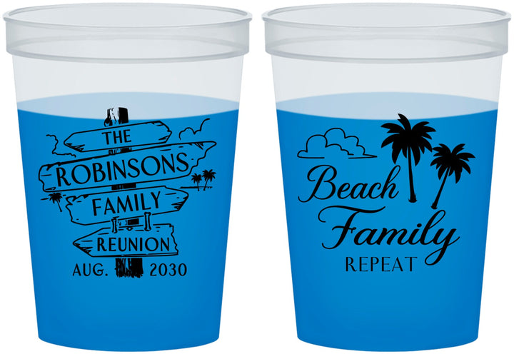Custom Family Reunion 16 oz Color Changing Cups - Beach Family Repeat | 160014