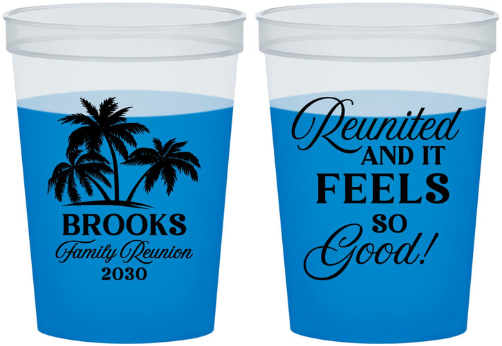 Custom Family Reunion 16 oz Color Changing Cups - Beach Reunited | 160017