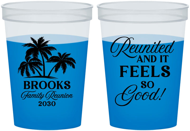 Custom Family Reunion 16 oz Color Changing Cups - Beach Reunited | 160017