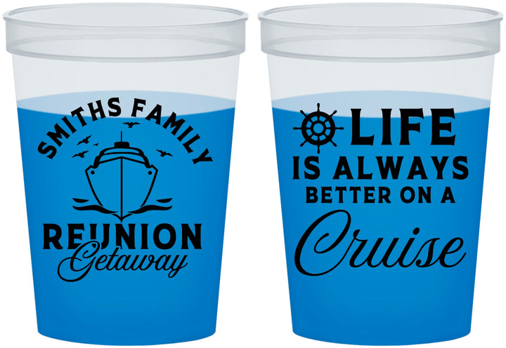 Custom Family Reunion 16 oz Color Changing Cups - Cruise Nautical | 160022