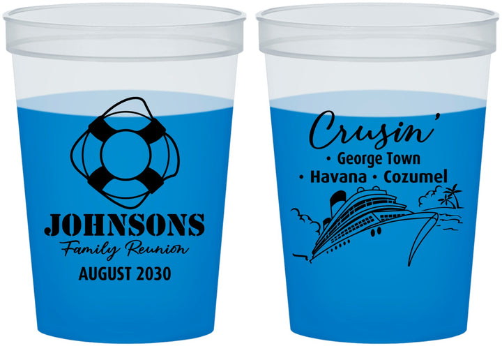Custom Family Reunion 16 oz Color Changing Cups - Cruise Crusin | 160025