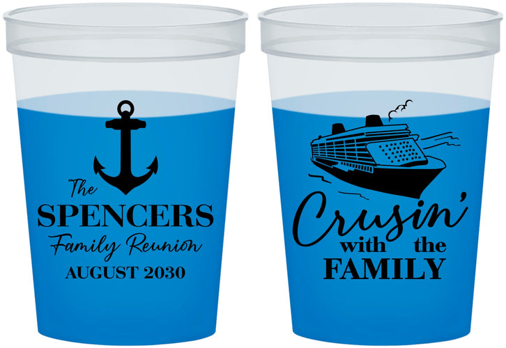 Custom Family Reunion 16 oz Color Changing Cups - Cruise Crusin | 160026