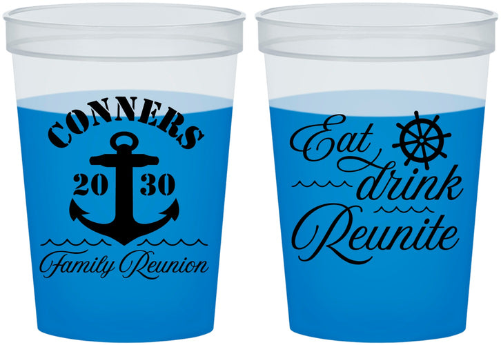 Custom Family Reunion 16 oz Color Changing Cups - Cruise Anchor | 160028