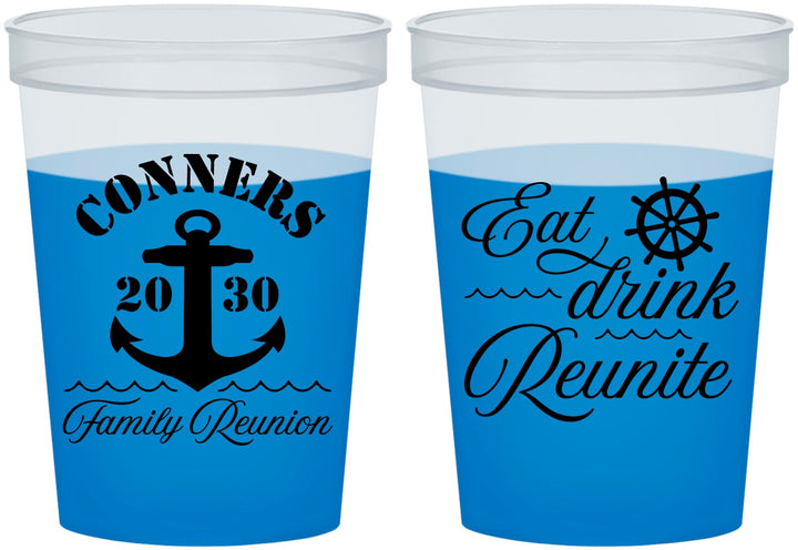 Custom Family Reunion 16 oz Color Changing Cups - Cruise Anchor | 160028