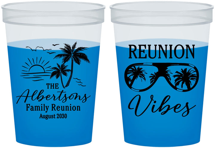 Custom Family Reunion 16 oz Color Changing Cups - Beach | 160034