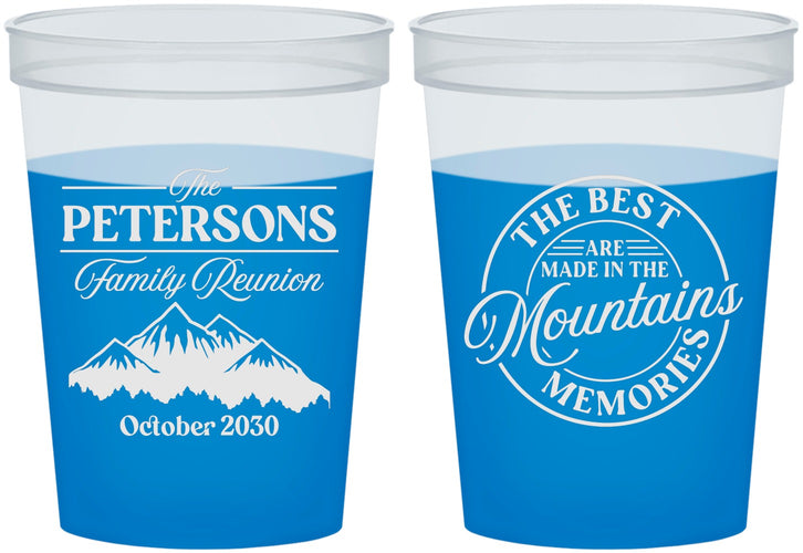 Custom Family Reunion 16 oz Color Changing Cups - Mountains | 160043