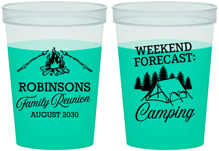 Custom Family Reunion 16 oz Color Changing Cups - Camping | 160044