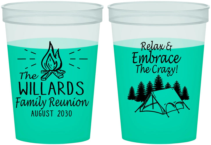 Custom Family Reunion 16 oz Color Changing Cups - Camping | 160045