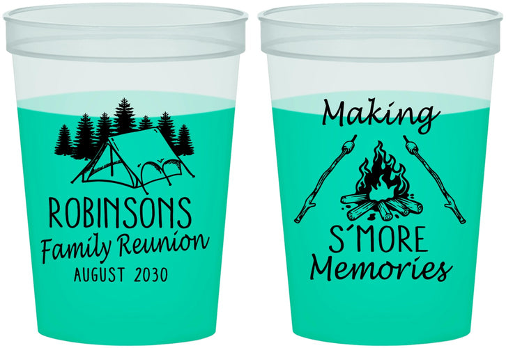 Custom Family Reunion 16 oz Color Changing Cups - Camping | 160046