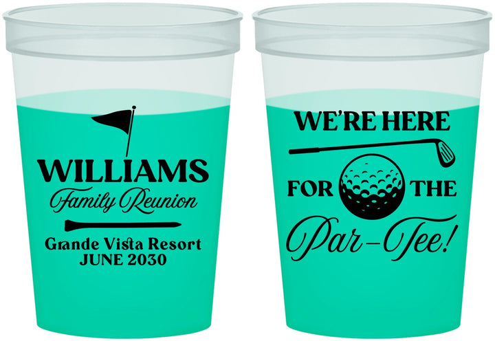 Custom Family Reunion 16 oz Color Changing Cups - Golf | 160047