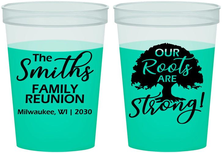 Custom Family Reunion 16 oz Color Changing Cups - Our Roots Are Strong | 160051