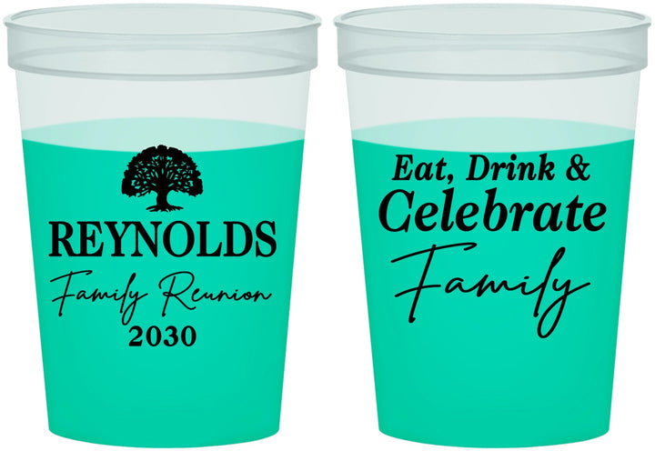 Custom Family Reunion 16 oz Color Changing Cups - Eat Drink Celebrate | 160053