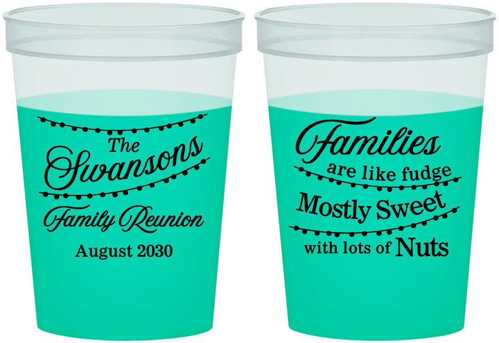 Custom Family Reunion 16 oz Color Changing Cups - String Lights | 160059