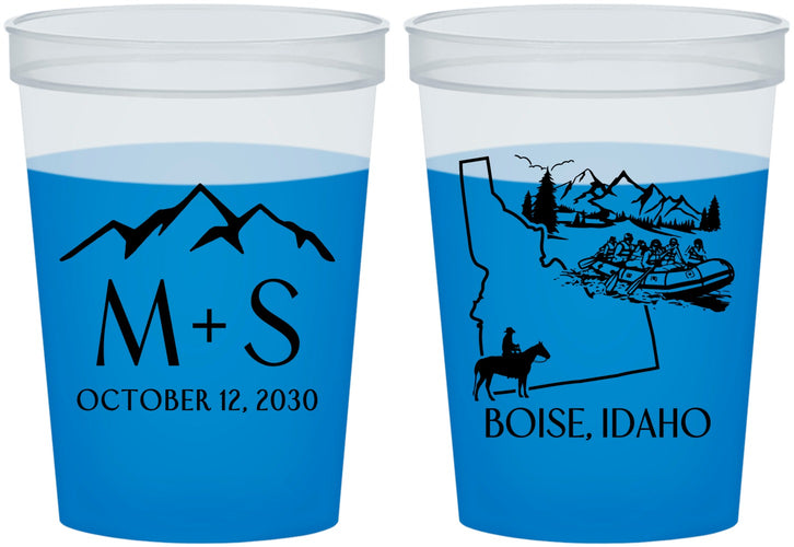 Custom Wedding 16 oz Color Changing Cups - Idaho | 161