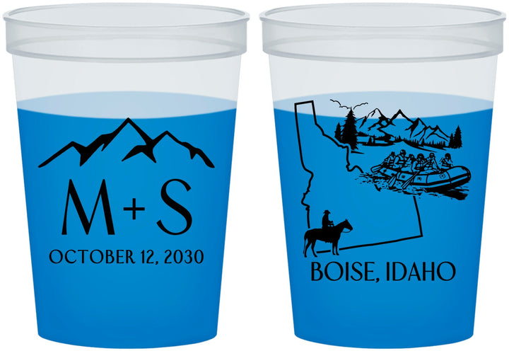 Custom Wedding 16 oz Color Changing Cups - Idaho | 161