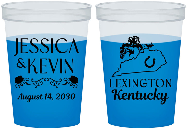 Custom Wedding 16 oz Color Changing Cups - Kentucky | 166