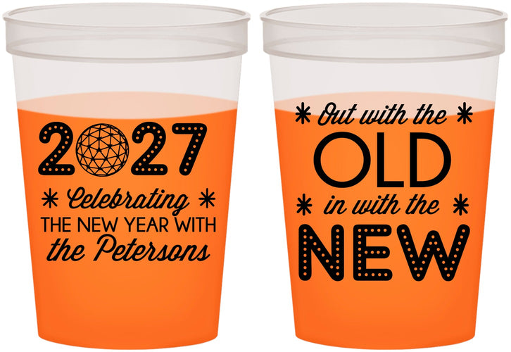 Custom New Years 16 oz Color Changing Cups - 2027 Out With The Old | 170000