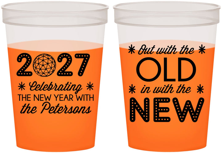 Custom New Years 16 oz Color Changing Cups - 2027 Out With The Old | 170000