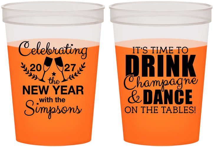 Custom New Years 16 oz Color Changing Cups - 2027 Drink Dance | 170002