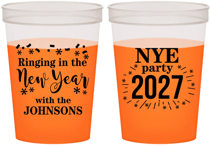 Custom New Years 16 oz Color Changing Cups - 2027 Ringing In | 170013