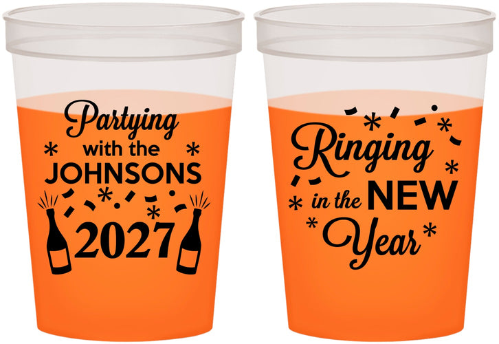 Custom New Years 16 oz Color Changing Cups - 2027 Ringing In | 170014