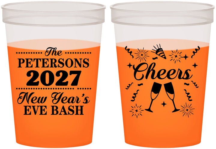 Custom New Years 16 oz Color Changing Cups - 2027 Cheers | 170017