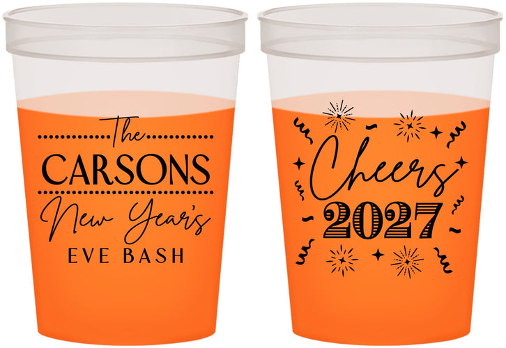Custom New Years 16 oz Color Changing Cups - 2027 Cheers | 170018