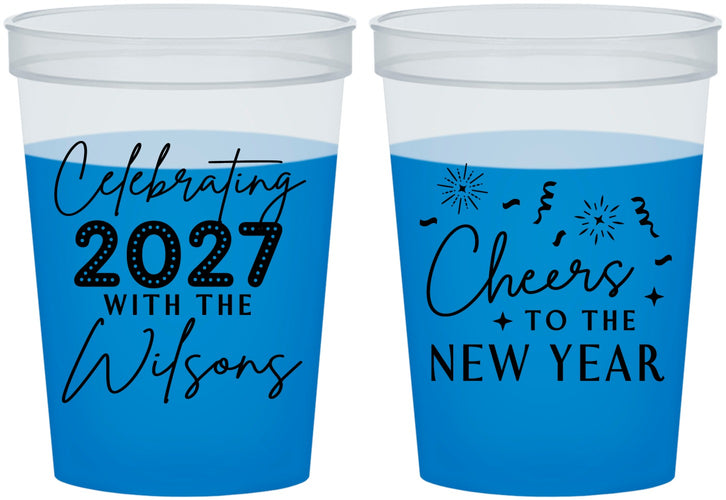 Custom New Years 16 oz Color Changing Cups - 2027 Cheers | 170019