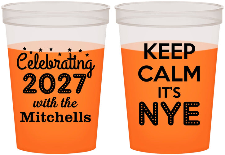 Custom New Years 16 oz Color Changing Cups - 2027 Nye | 170025