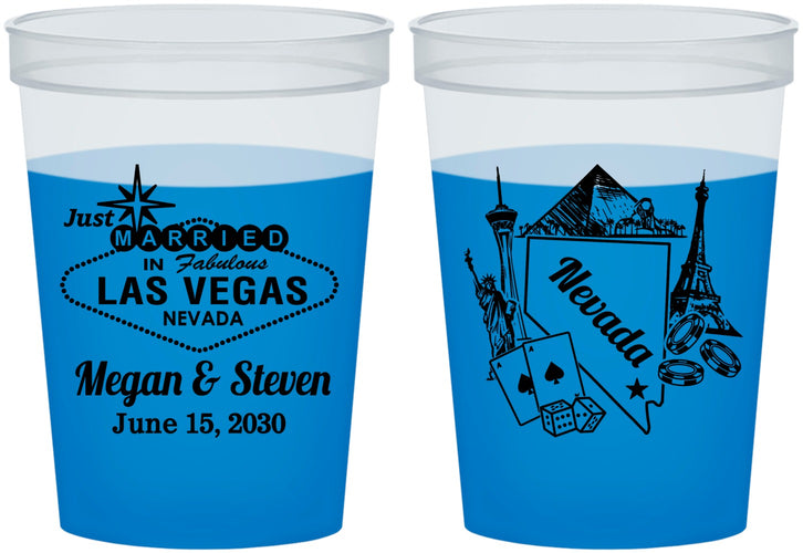 Custom Wedding 16 oz Color Changing Cups - Nevada | 177