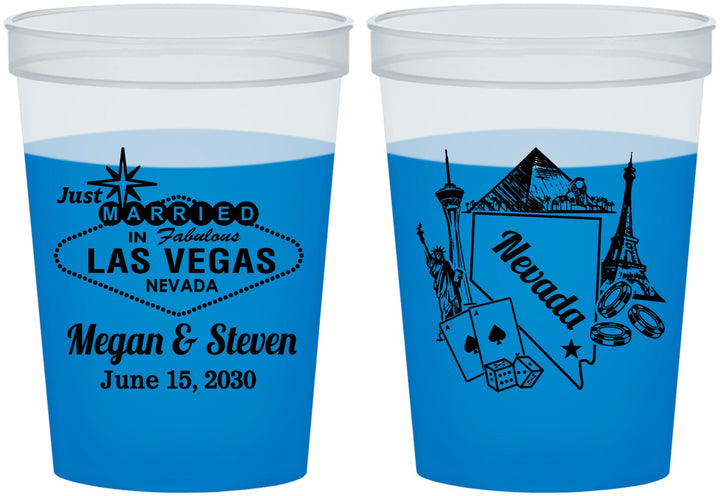 Custom Wedding 16 oz Color Changing Cups - Nevada | 177