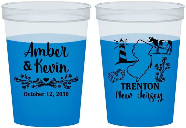 Custom Wedding 16 oz Color Changing Cups - New Jersey | 179