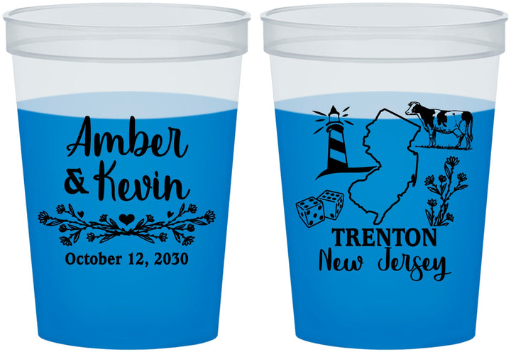 Custom Wedding 16 oz Color Changing Cups - New Jersey | 179