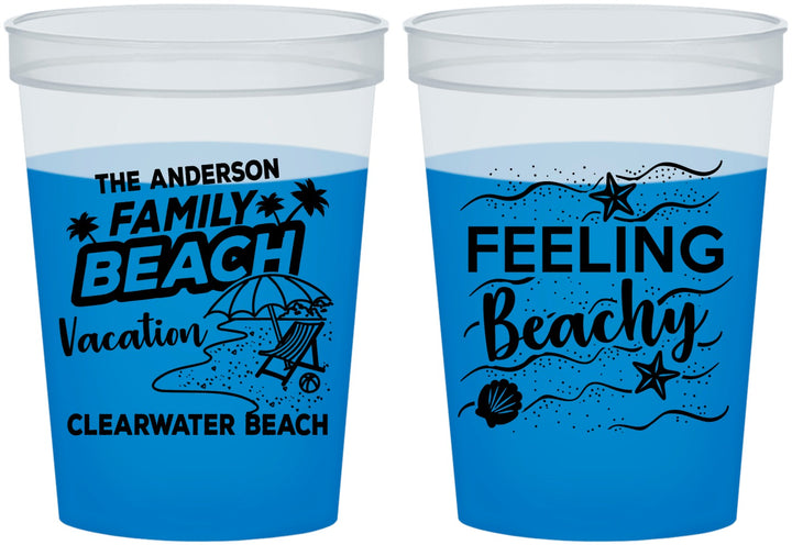 Custom Family Vacation 16 oz Color Changing Cups - Feeling Beachy | 180002