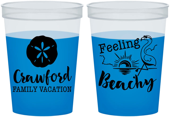 Custom Family Vacation 16 oz Color Changing Cups - Feeling Beachy | 180009