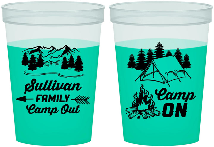 Custom Family Vacation 16 oz Color Changing Cups - Family Camp Out | 180019
