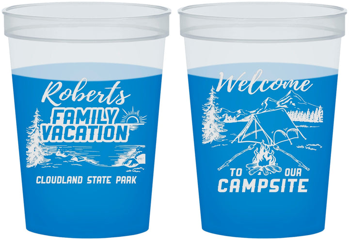 Custom Family Vacation 16 oz Color Changing Cups - Camping Trip | 180026