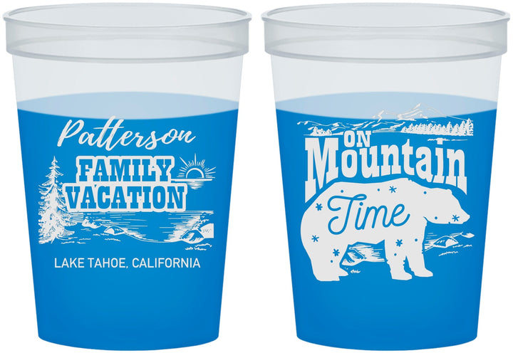 Custom Family Vacation 16 oz Color Changing Cups - Mountain | 180028