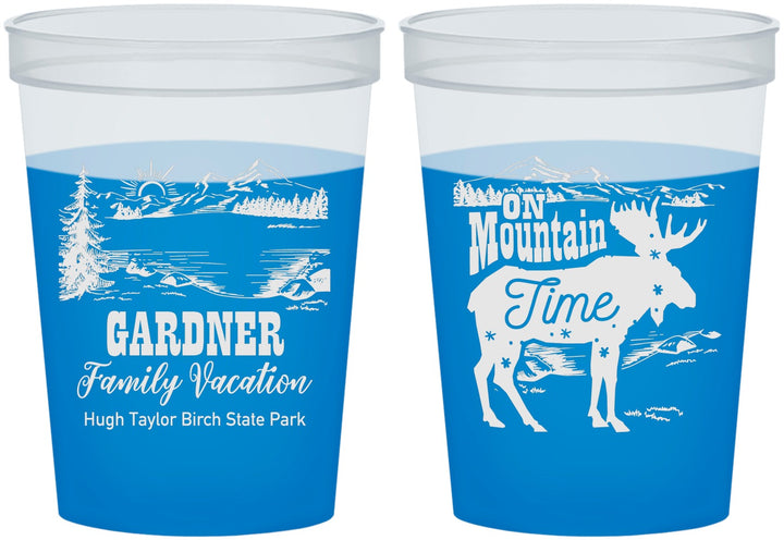 Custom Family Vacation 16 oz Color Changing Cups - Mountain | 180029